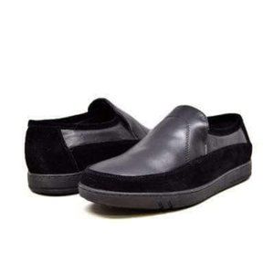 British Walkers Norwich Bally Style Men's Black Suede and Leather Slip ons